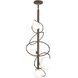 Olympus 4 Light 13.9 inch Bronze Vertical Pendant Ceiling Light
