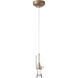 Erlenmeyer 1 Light 3.3 inch Soft Gold Mini Pendant Ceiling Light