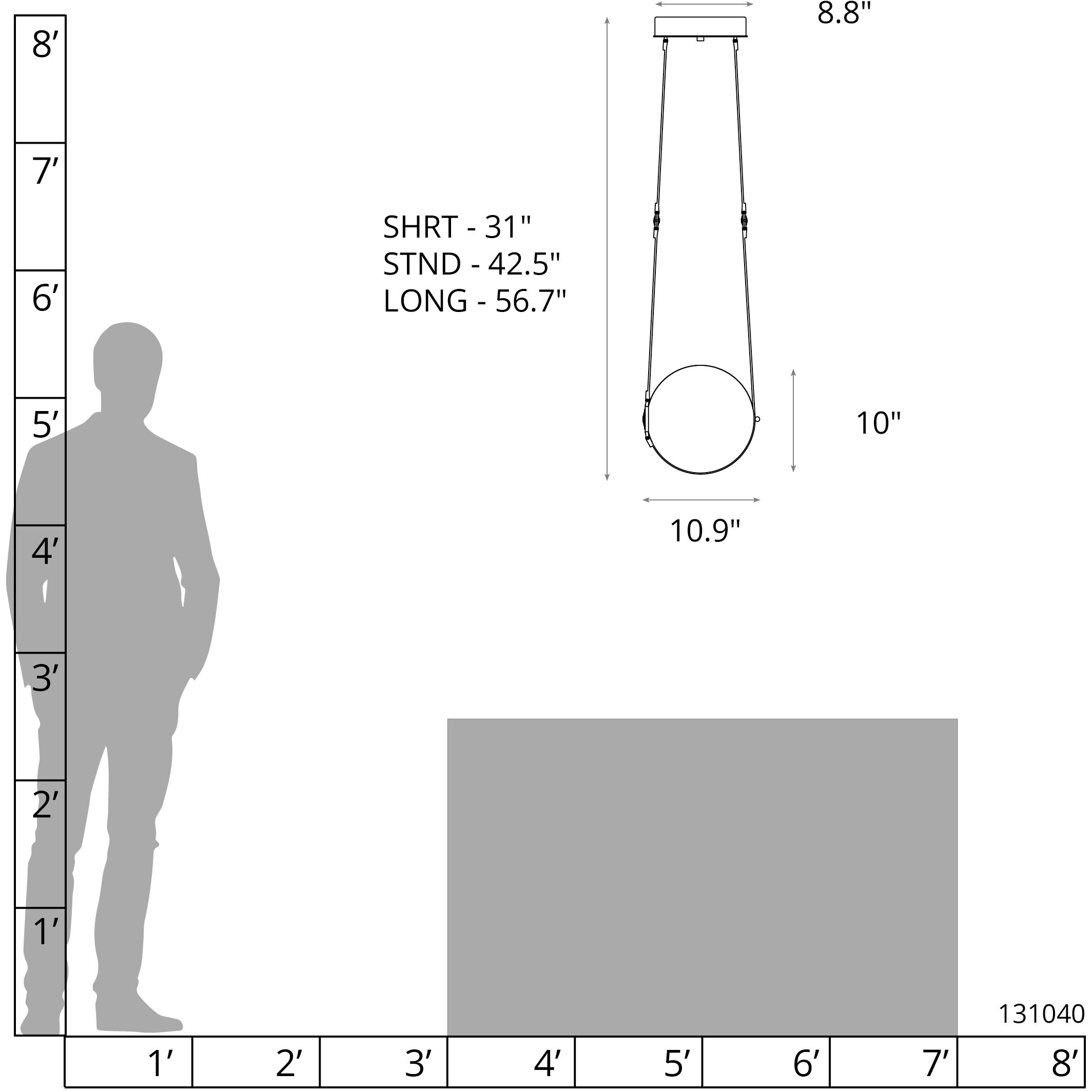 Derby LED 10.9 inch Black and Polished Nickel Pendant Ceiling Light in Leather Chestnut/Non-Branded Plate, Black/Polished Nickel, Small