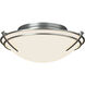 Presidio Tryne 2 Light 15.7 inch Vintage Platinum Flush Mount Ceiling Light