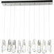 Luma 10 Light 44.5 inch Sterling Pendant Ceiling Light, Standard