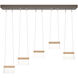 More Cowbell LED 40.3 inch Bronze Pendant Ceiling Light in Clear