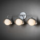 Brooklyn 3 Light 22 inch Sterling and Sterling Bath Sconce Wall Light