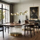 Pangea LED 48.2 inch Modern Brass Linear Pendant Ceiling Light