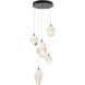 Chrysalis 5 Light 15.7 inch Dark Smoke Pendant Ceiling Light in White Crystal