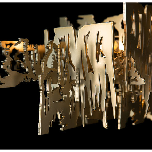 Brutus 6 Light 63 inch Modern Brass Pendant Ceiling Light, Large