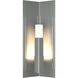 Summit 1 Light 18.7 inch Coastal Burnished Steel Outdoor Sconce in Clear, Small