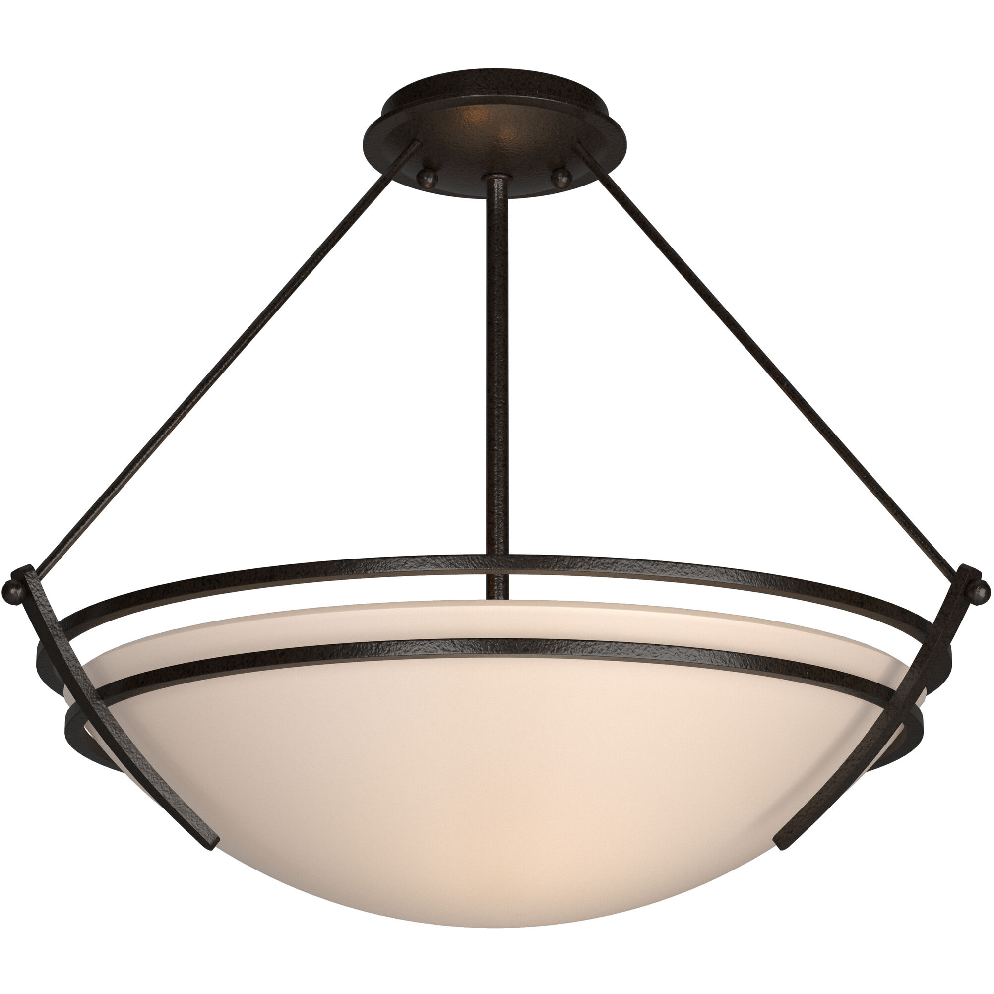 Presidio Tryne 3 Light 18 inch Oil Rubbed Bronze Semi-Flush Ceiling Light in Sand