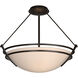 Presidio Tryne 3 Light 18 inch Oil Rubbed Bronze Semi-Flush Ceiling Light in Sand