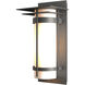 Banded 1 Light 16.2 inch Coastal Natural Iron Outdoor Sconce, with Top Plate