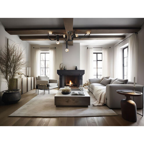 Art & Alchemy SNAPS LED 58 inch White Pendant Ceiling Light in Chestnut Leather with Alabaster, Medium