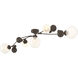 Sprig 5 Light 21 inch Bronze Semi-Flush Ceiling Light in Opaline