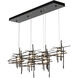 Tura 7 Light 53.6 inch Dark Smoke Pendant Ceiling Light, Rectangular