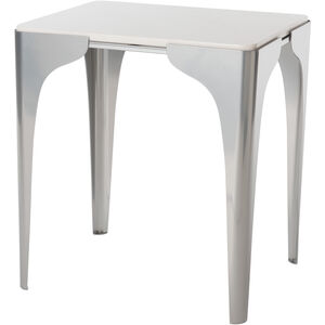 Cove 24.4 X 22.4 inch Bronze Side Table, Marble Top
