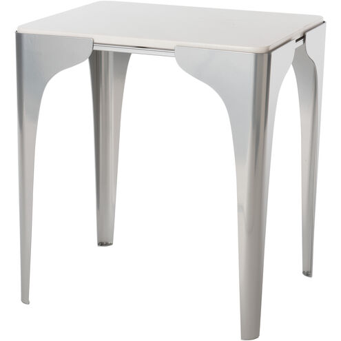 Cove 24.4 X 22.4 inch Bronze Side Table, Marble Top