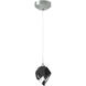Chrysalis 1 Light 5.5 inch Vintage Platinum Mini Pendant Ceiling Light in Black Crystal, Small