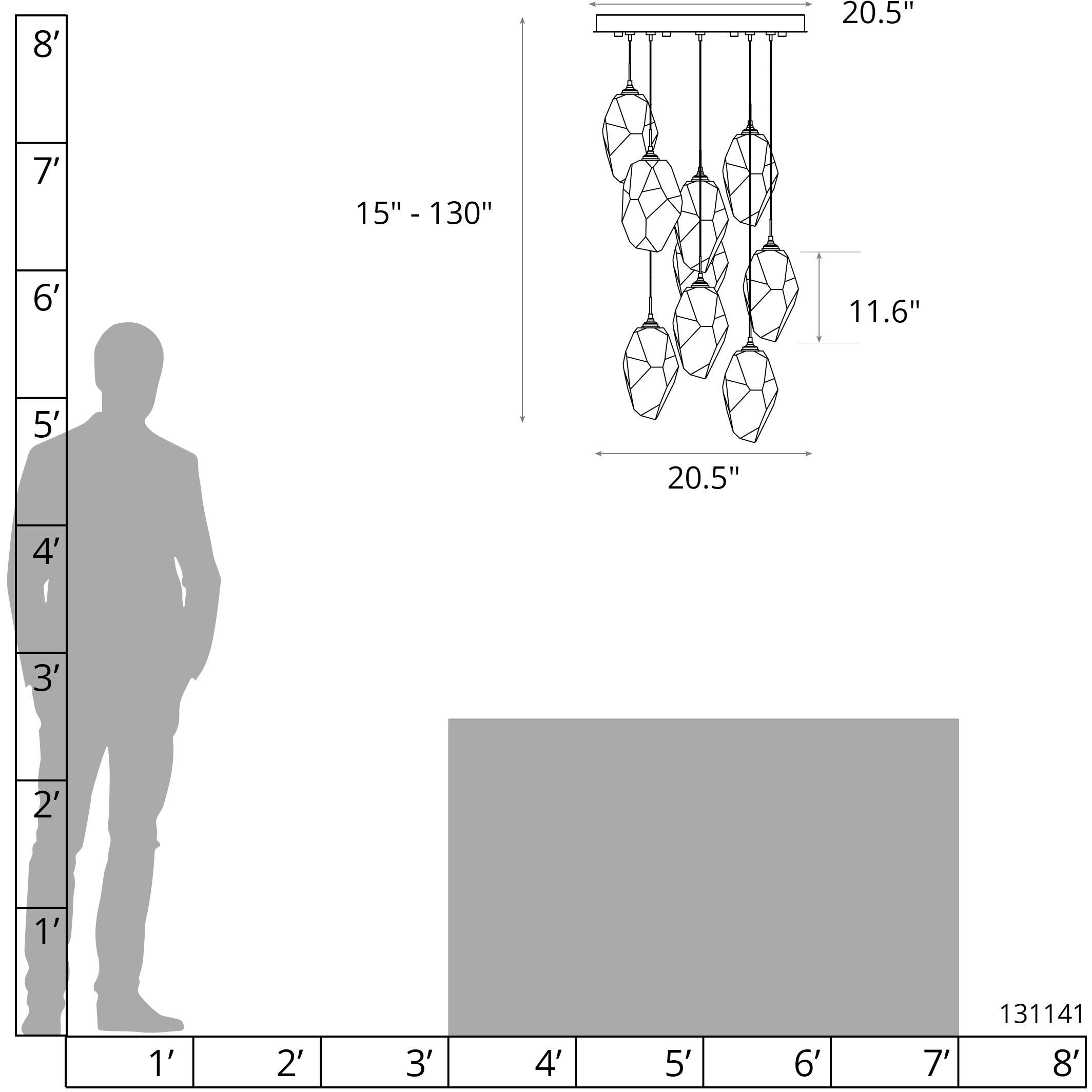Chrysalis 9 Light 20.5 inch Dark Smoke Pendant Ceiling Light in White Crystal, Large