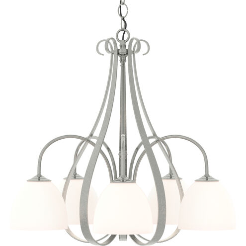 Sweeping Taper 5 Light 24 inch Sterling Chandelier Ceiling Light, 5 Arm