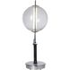Pression 24.5 inch 4.3 watt Sterling Table Lamp Portable Light in Leather Black, Crackle