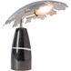 Pangea 10 inch 60.00 watt Dark Smoke Mini Table Lamp Portable Light in Black Marble