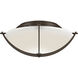 Compass 2 Light 15.7 inch Bronze Flush Mount Ceiling Light