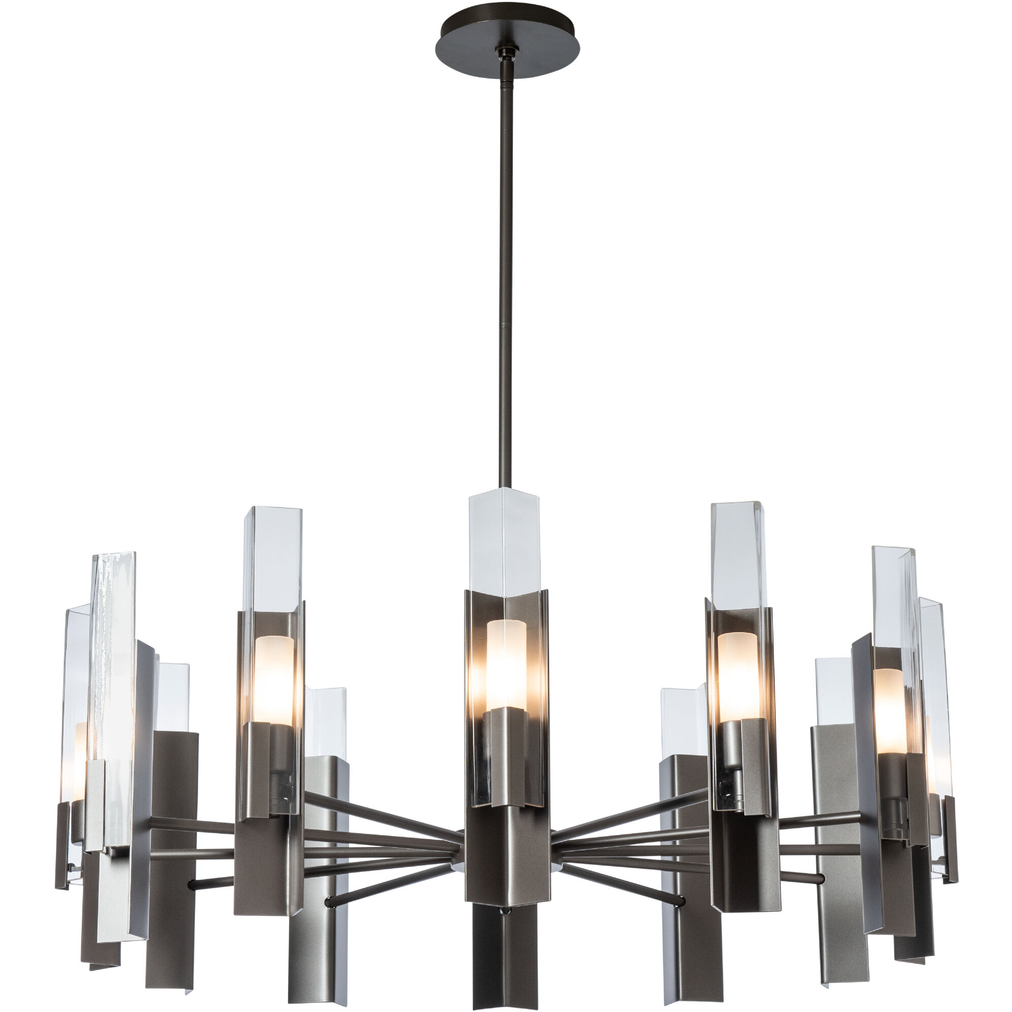 Summit 12 Light 40.2 inch Dark Smoke Pendant Ceiling Light in Clear