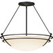 Presidio Tryne 3 Light 28.6 inch Black Semi-Flush Ceiling Light in Opal, Large