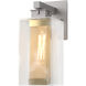 Polaris 1 Light 13.9 inch Coastal Burnished Steel and Coastal Gold Outdoor Sconce in Coastal Burnished Steel/Coastal Gold, Medium