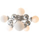 Sprig 6 Light 27.9 inch Oil Rubbed Bronze Semi-Flush Ceiling Light in Opal