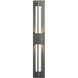 Double Axis LED 31 inch Coastal Natural Iron Outdoor Sconce