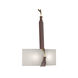 Saratoga 2 Light 16 inch Black and Antique Brass Sconce Wall Light in Leather British Brown, Black/Antique Brass, Flax