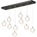 Fritz 10 Light 44.5 inch Natural Iron Pendant Ceiling Light, Standard