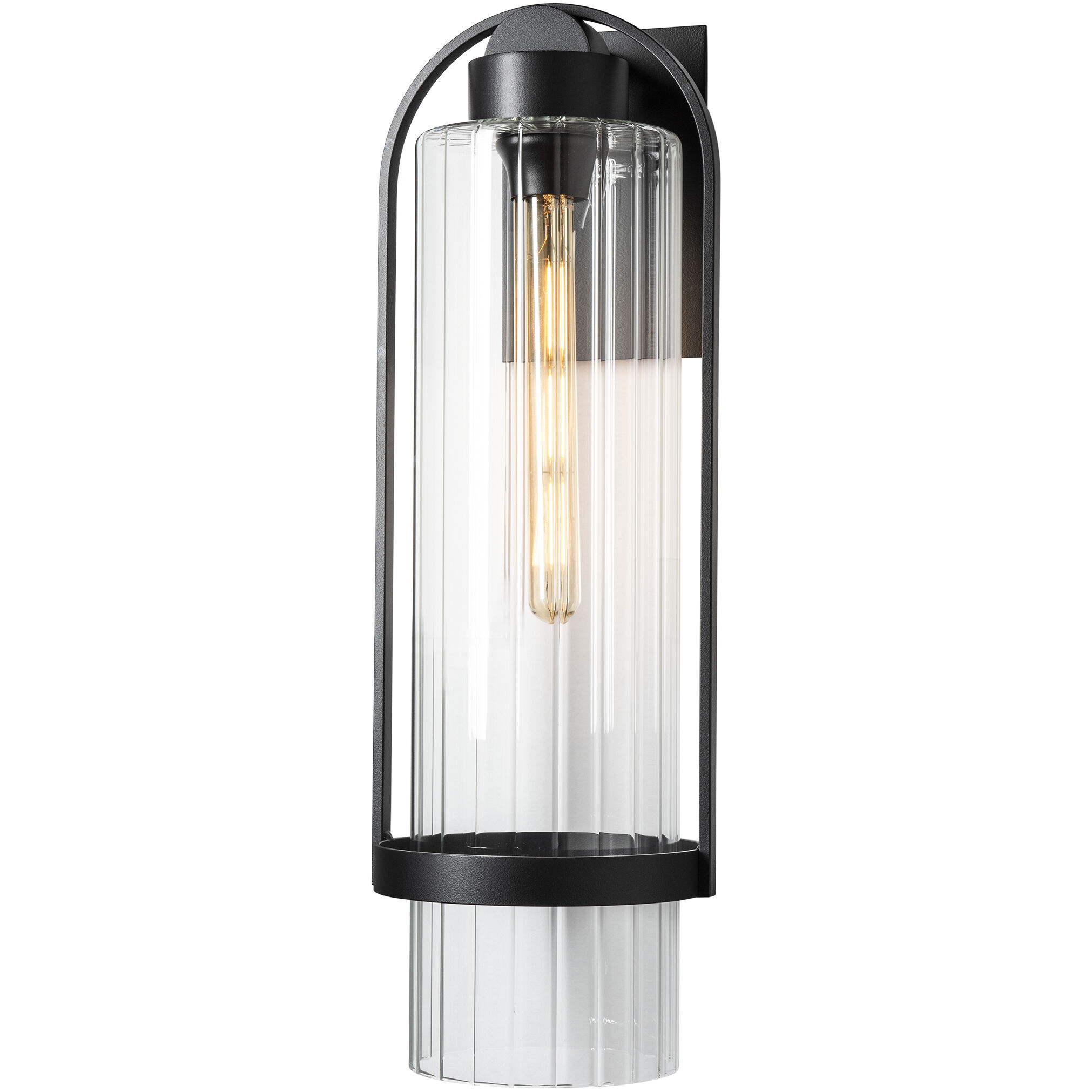Alcove 1 Light 23.2 inch Coastal Black Outdoor Sconce in Clear, Large