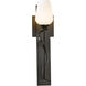 Flora 1 Light 4.8 inch Dark Smoke Sconce Wall Light in Opal