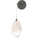 Chrysalis 1 Light 6.1 inch Natural Iron Sconce Wall Light in White Crystal, Large