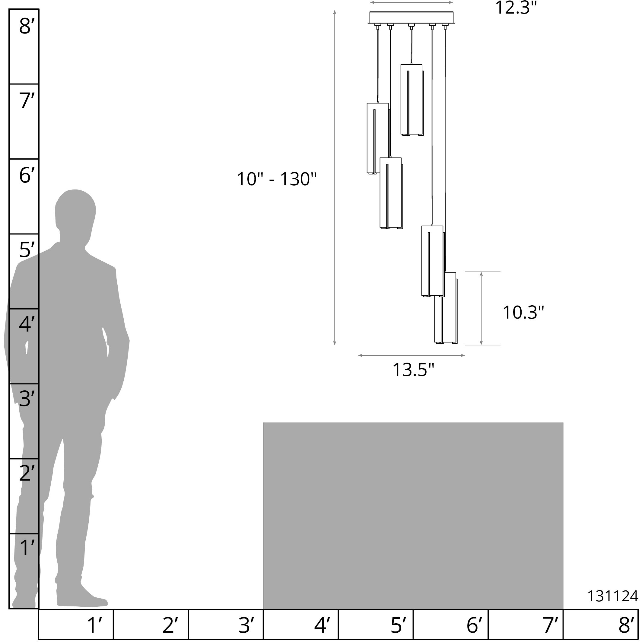 Exos Glass 5 Light 13.5 inch Vintage Platinum Pendant Ceiling Light in Opal