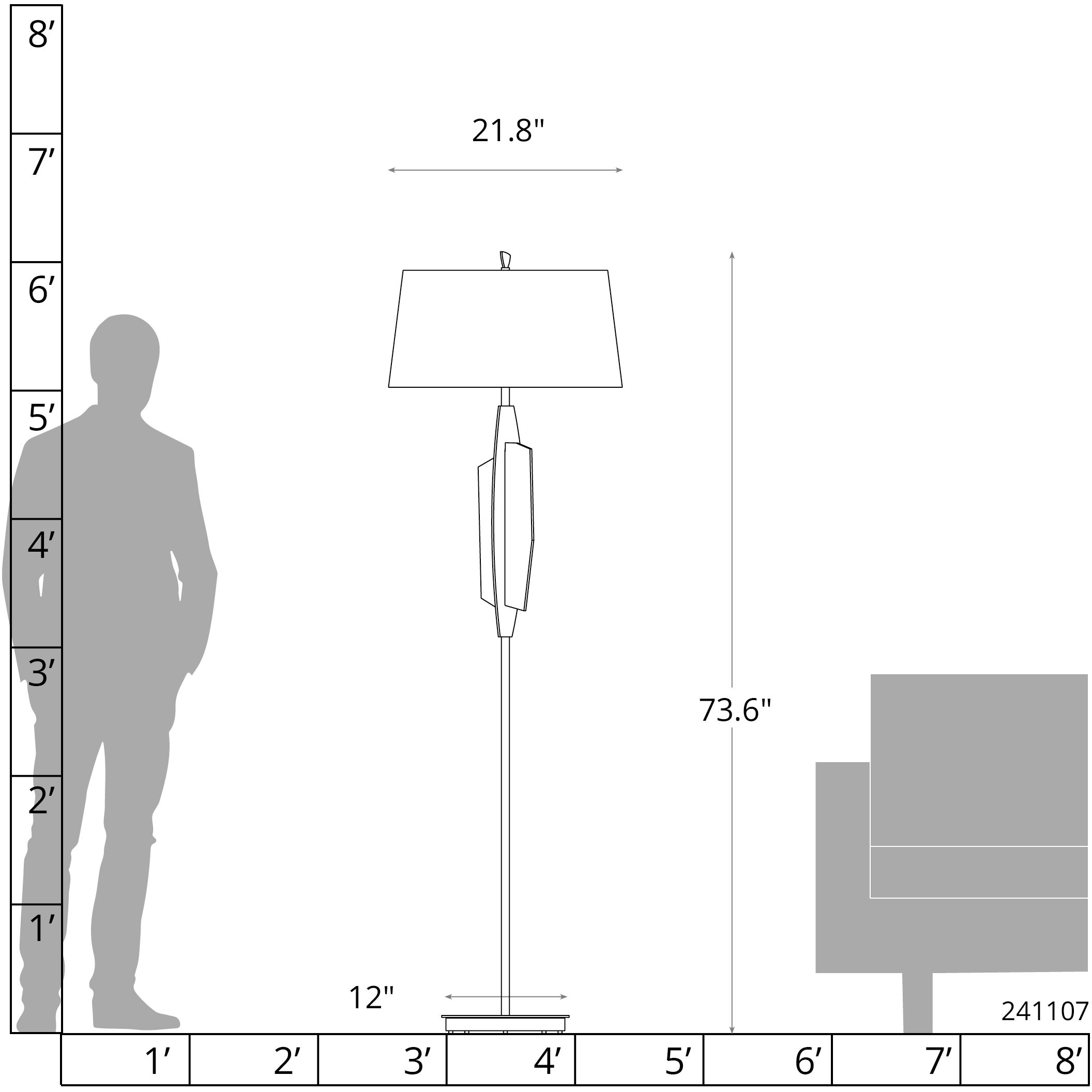 Cambrian 73.6 inch 60.00 watt Oil Rubbed Bronze Floor Lamp Portable Light