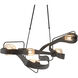 Graffiti 5 Light 50.1 inch Black Pendant Ceiling Light, Short