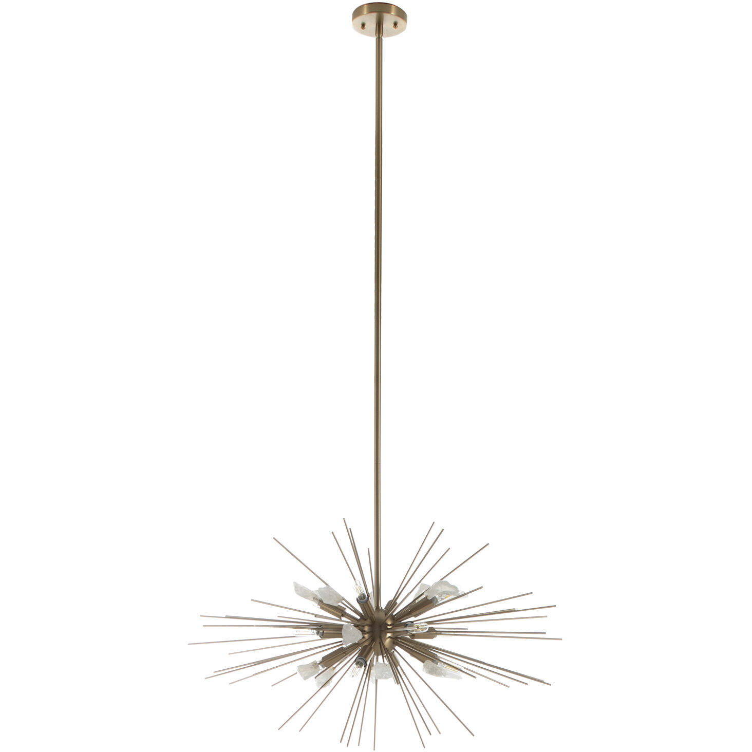 Nova 11 Light 31.75 inch Brushed Brass / Natural Crystal Chandelier Ceiling Light