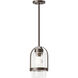 Alcove 1 Light 7.8 inch Coastal Bronze Outdoor Pendant in Clear