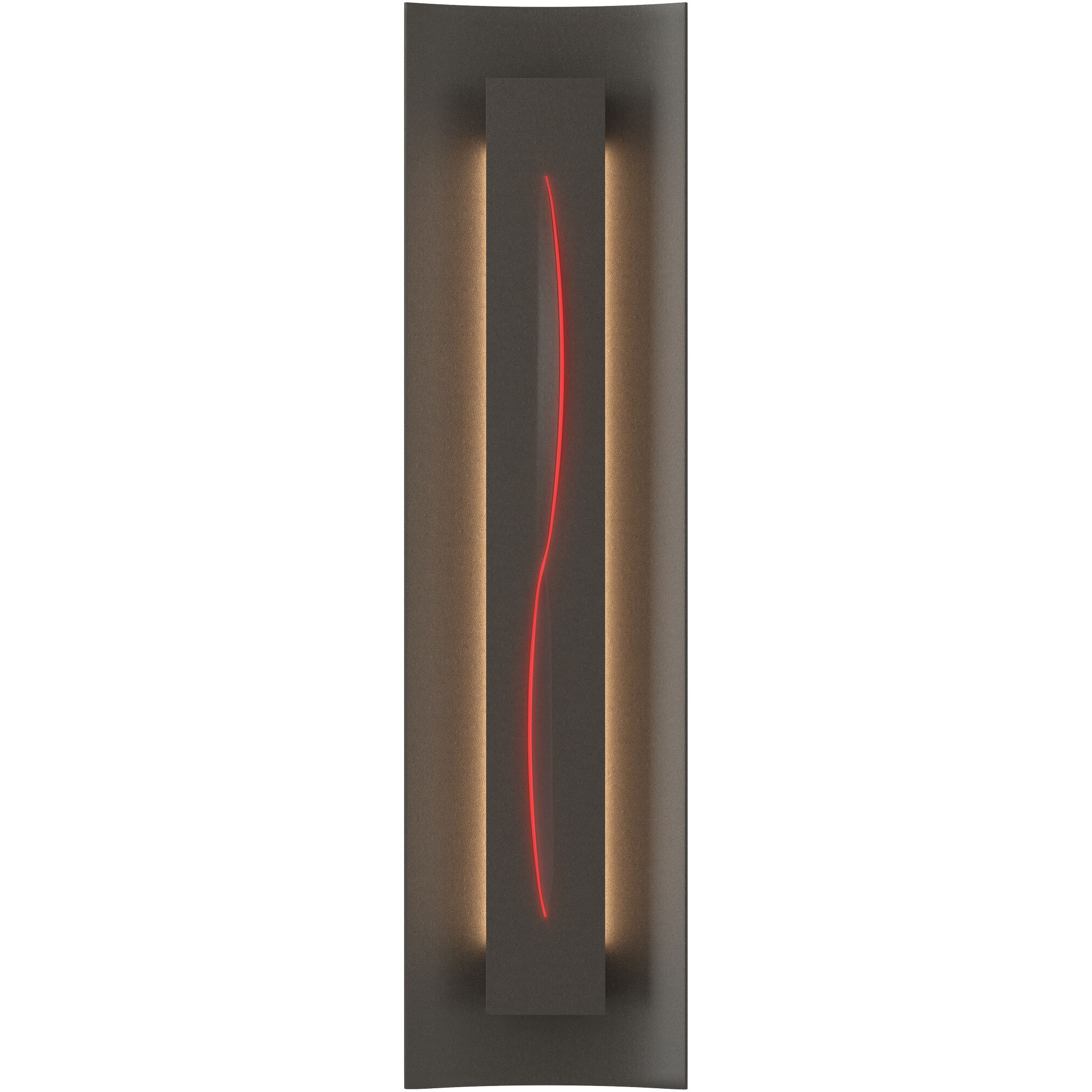 Gallery 3 Light 7.1 inch Dark Smoke ADA Sconce Wall Light in Red