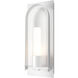 Triomphe 1 Light 24 inch White Outdoor Sconce in Opal, Medium