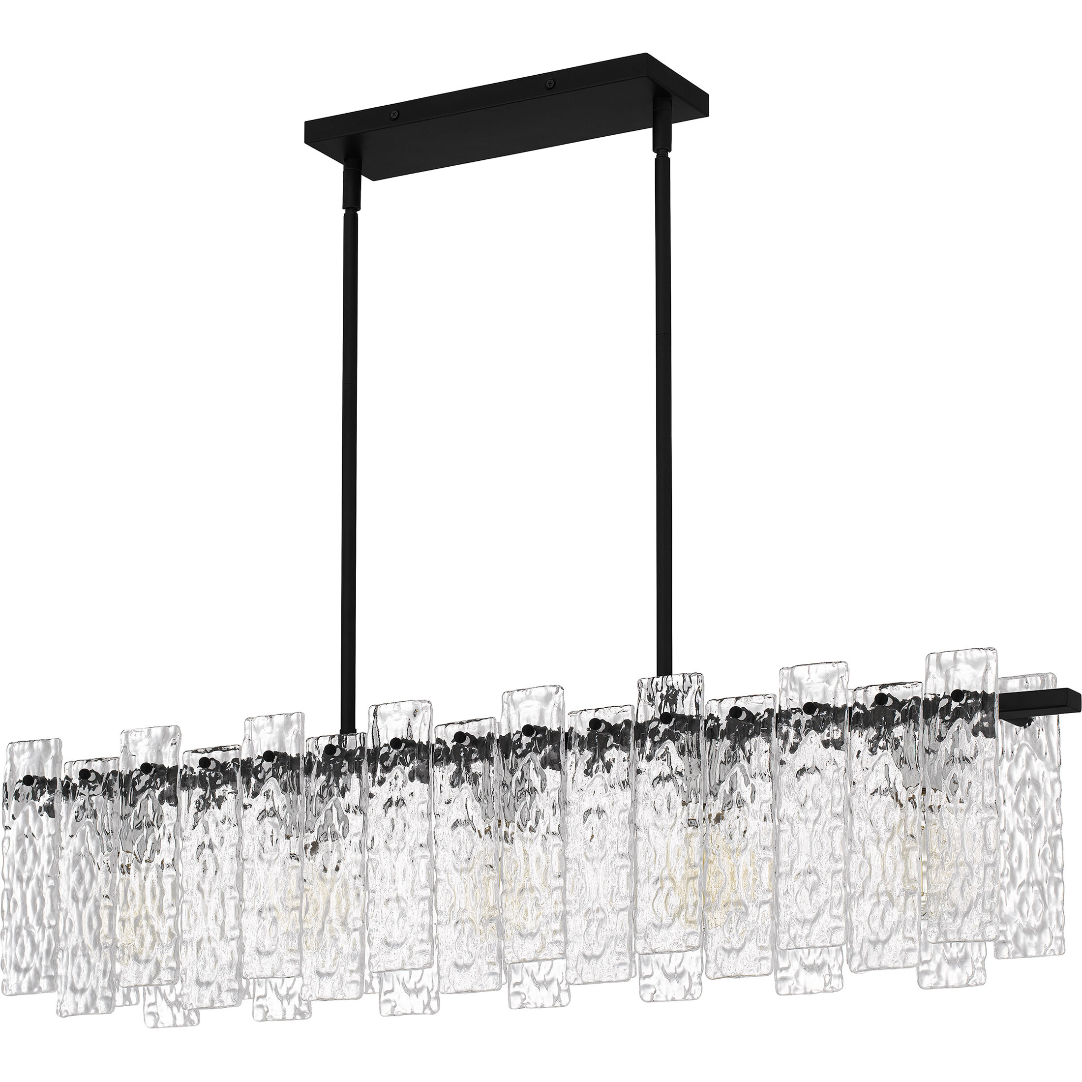Caspian 5 Light 39.5 inch Matte Black Island Light Ceiling Light