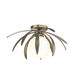 Dahlia 1 Light 21.3 inch Soft Gold Semi-Flush Ceiling Light in Opal