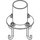 Samantha 4.3 inch Coastal Black Outdoor Pier Mount