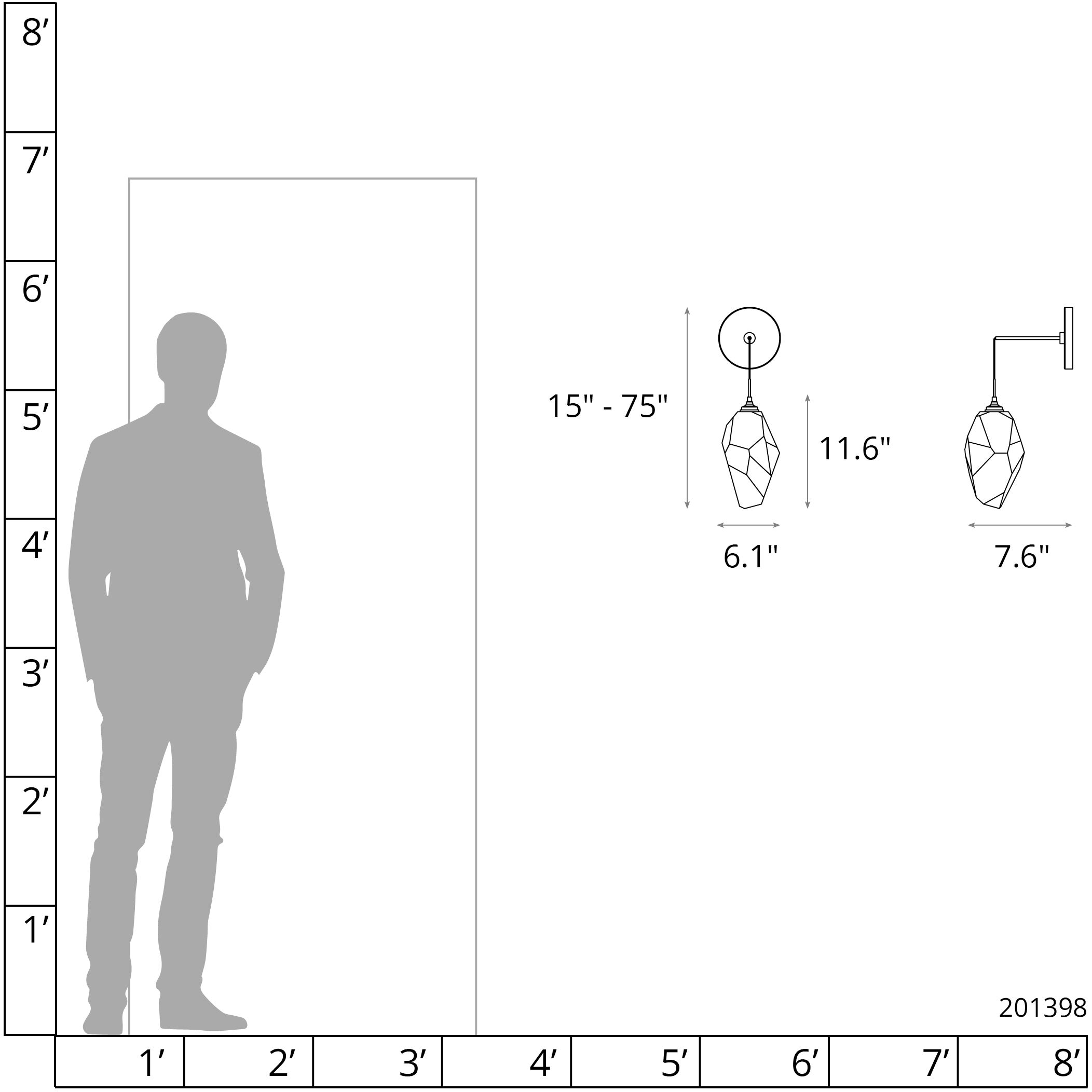 Chrysalis 1 Light 6.1 inch White Sconce Wall Light in White Crystal, Large