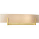 Axis 2 Light 17.3 inch Modern Brass ADA Sconce Wall Light in Sand