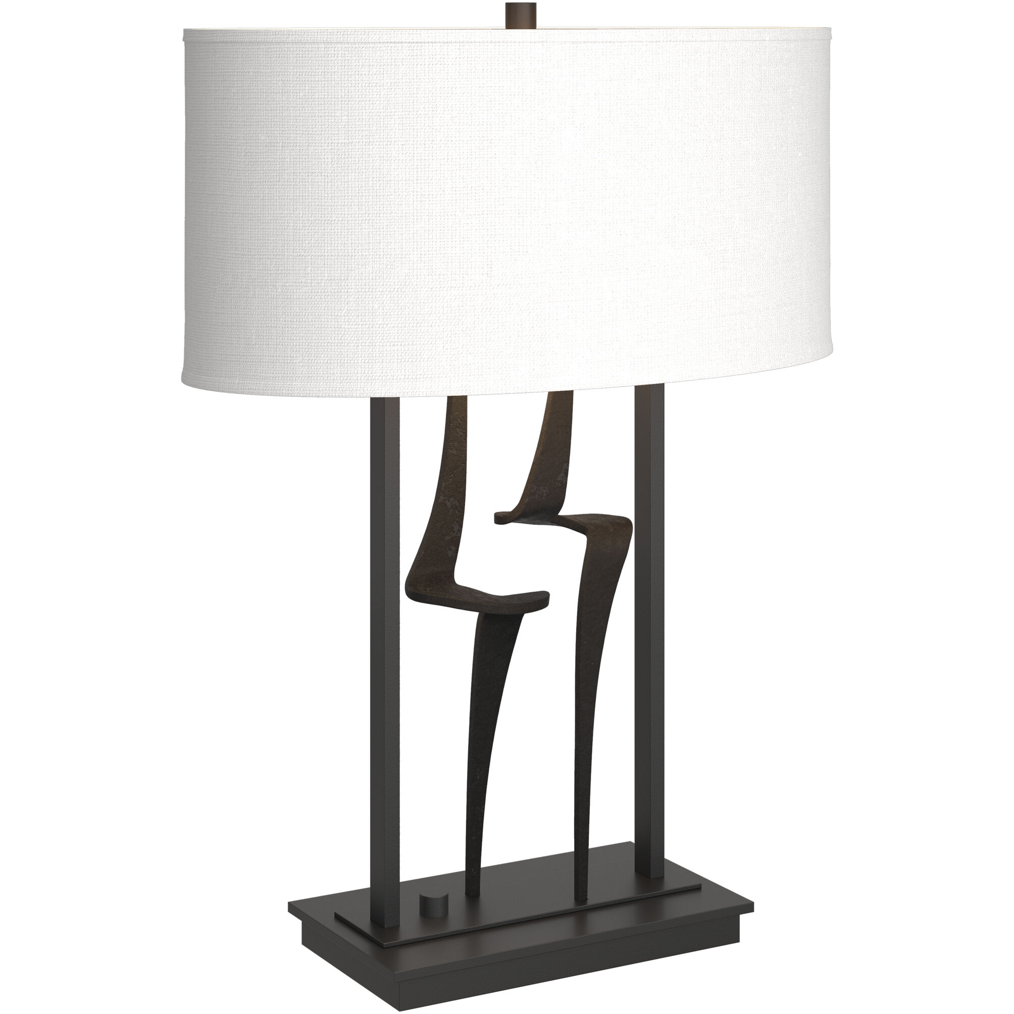 Antasia 24.7 inch 100 watt Black Table Lamp Portable Light in Natural Anna