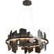 Ardesia LED 38 inch Dark Smoke Pendant Ceiling Light, Circular