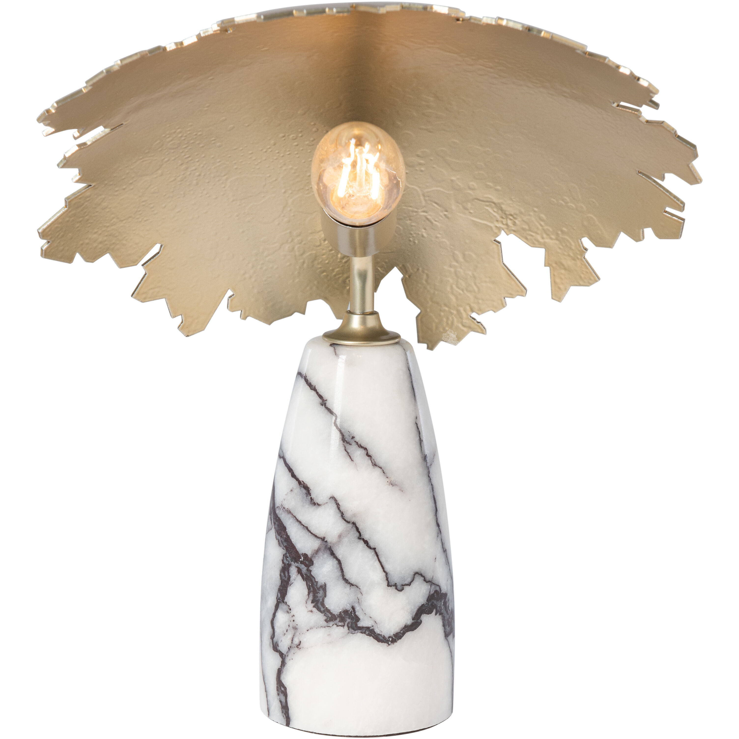 Pangea 10 inch 60.00 watt Ink Mini Table Lamp Portable Light in Black Marble